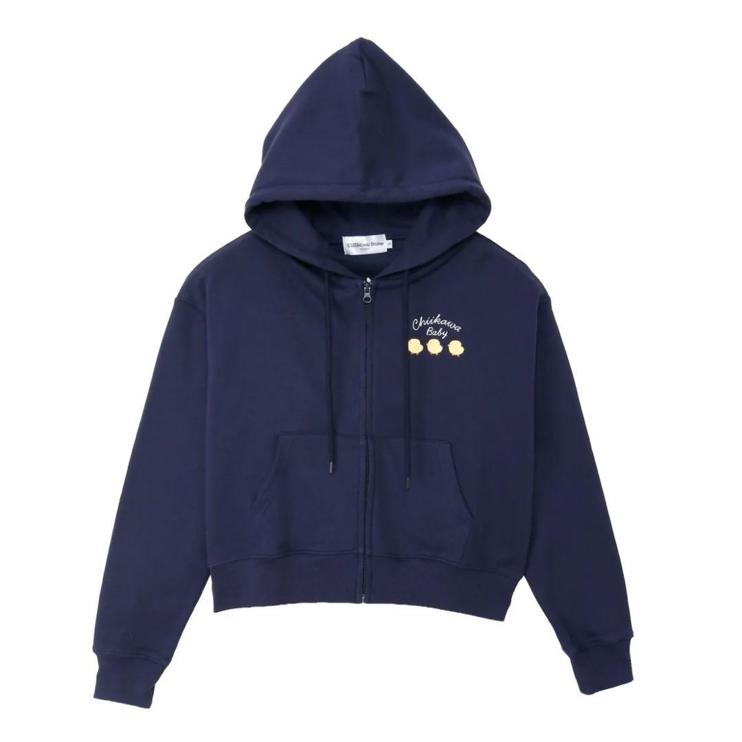 ちいかわ Chiikawa Baby ZIPパーカー おまる ネイビー　Lサイズ