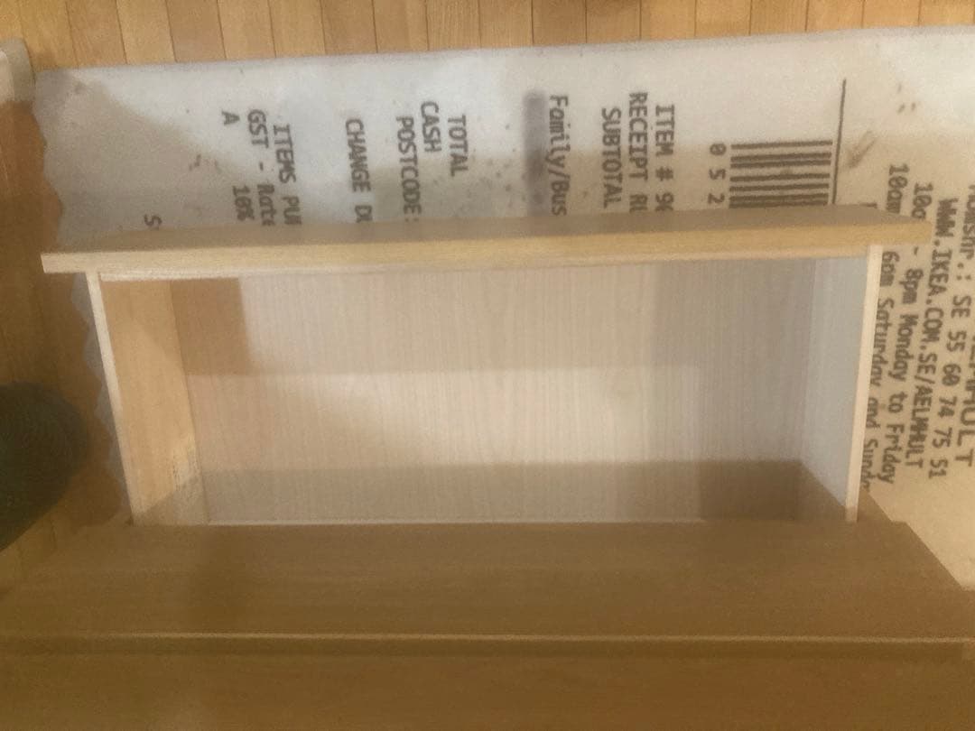 ナチュラルウッド 4段チェスト ガラス天板付き