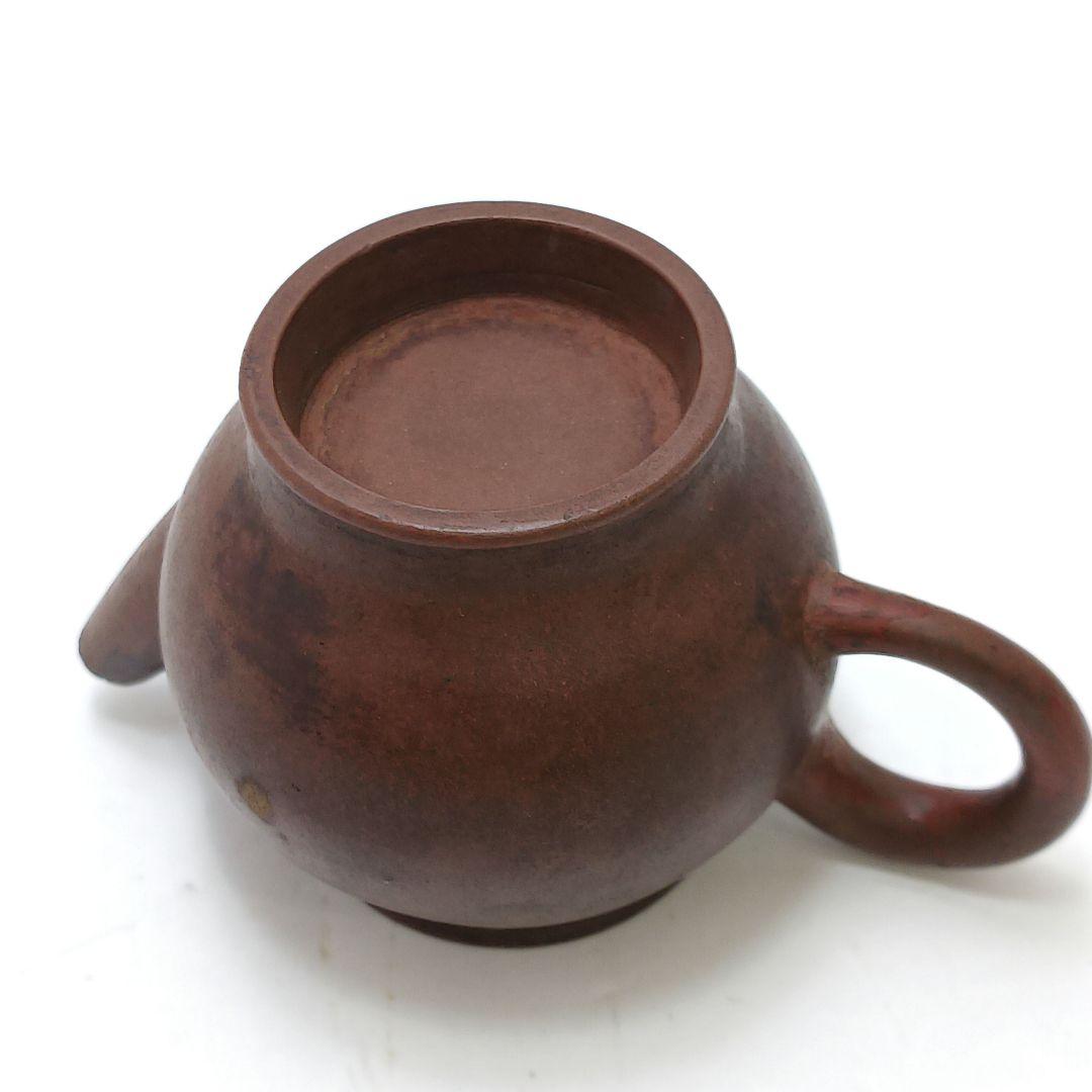 中国古玩 小振り 朱泥急須 紫砂壷 時代品 煎茶道具　の