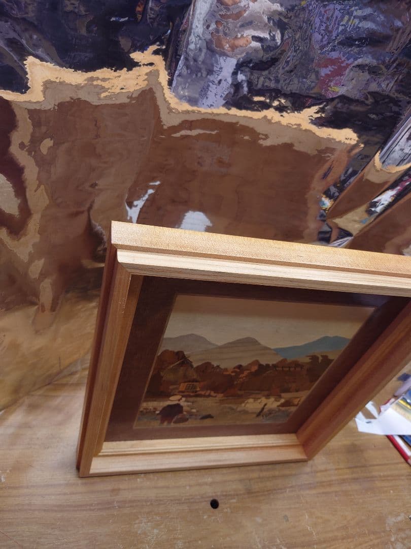 【日本の旅情シリーズ】 「初冬の東北②」 マーケタリー・木目象嵌 No.4