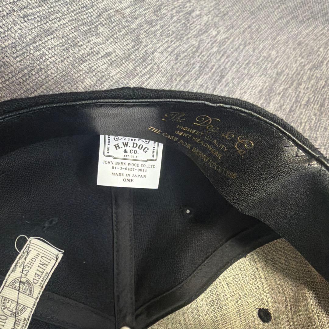 THE H.W.DOG&CO ウールベースボールキャップ　ブラック