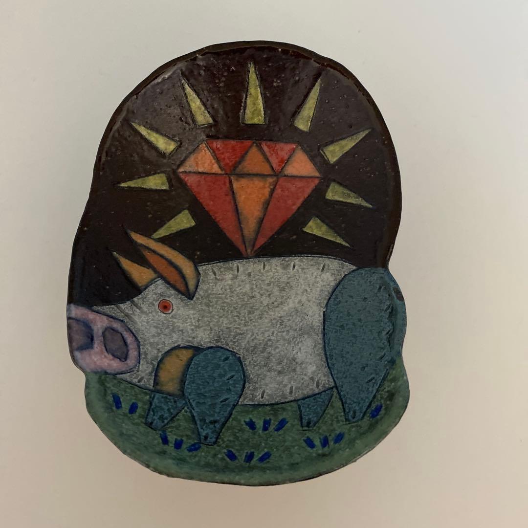 志村 観行＊海座工房＊豚＊豆皿・飾り皿