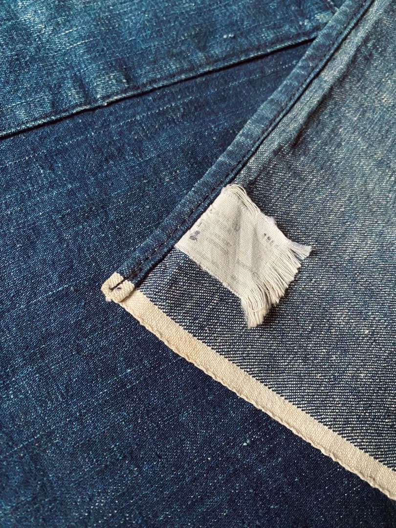 50s60s 耳付き ビンテージ デニム エプロン インディゴ