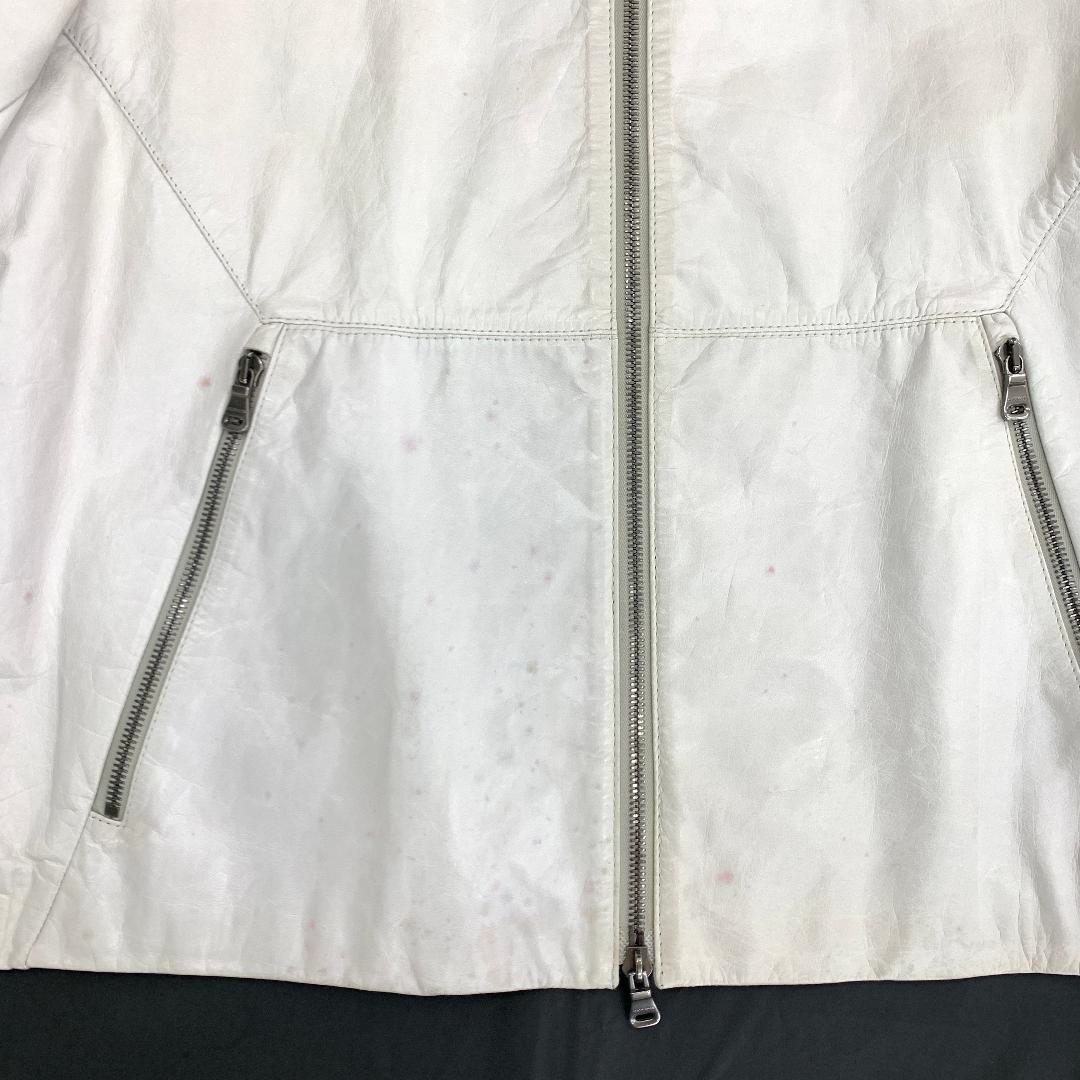 HUGO BOSS レザー ジャケット シングルライダース Lサイズ カウレザー