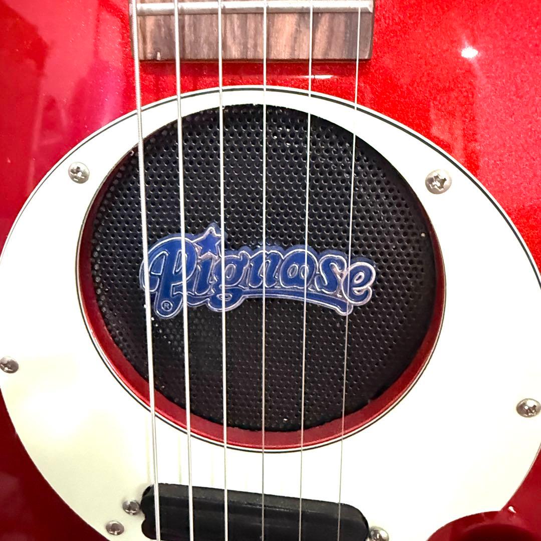 【美品】Pignose ピグノーズ PGG-200 アンプ内蔵レッド ケース付