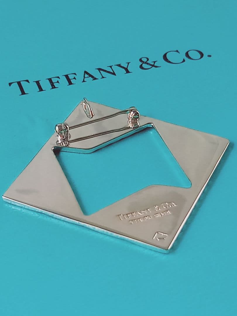 美品 TIFFANY ティファニー スクエア ブローチ&ペンダント トップ
