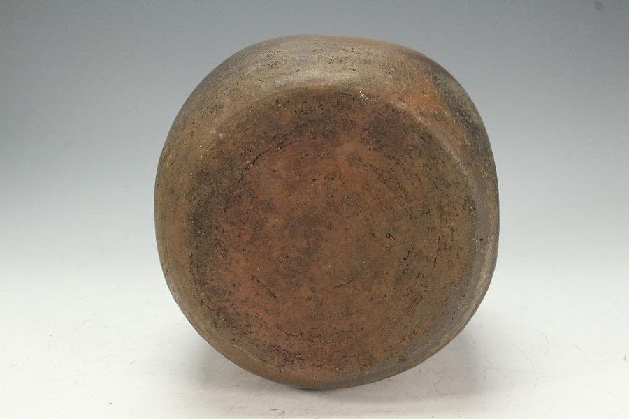 古美術 古備前 胴張 水指 塗蓋 時代物 良箱 茶道具(K-XA784)