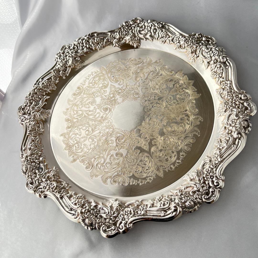 【英国】 ギャラリートレー / ドリンクトレー サークル型 37cm