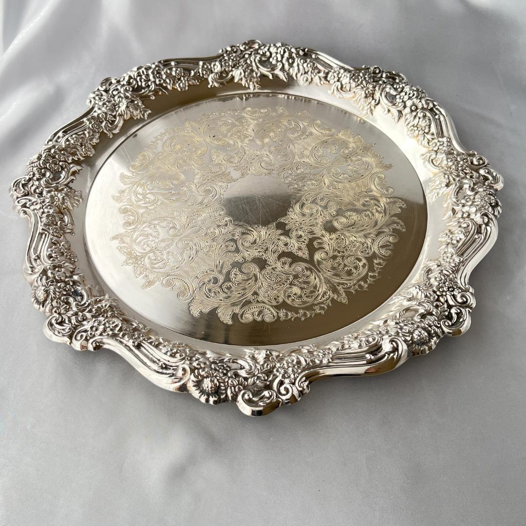 【英国】 ギャラリートレー / ドリンクトレー サークル型 37cm