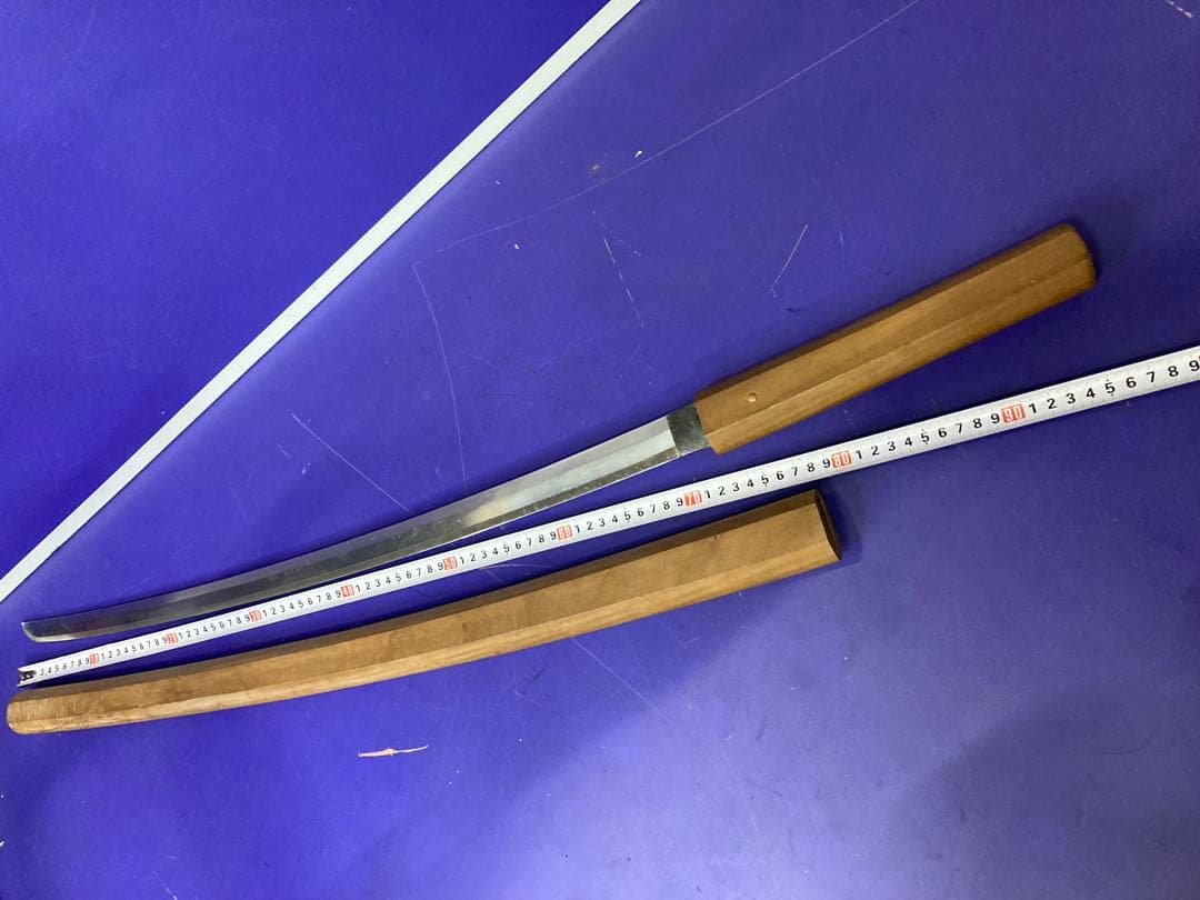 G）模造刀 白鞘 太刀 全長約103センチ 高級