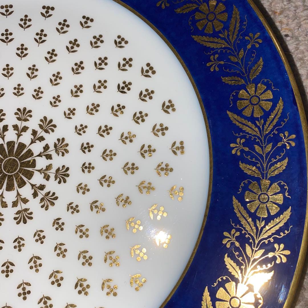 セーブル 大皿　セーブル ブルー　24cm 1834年製