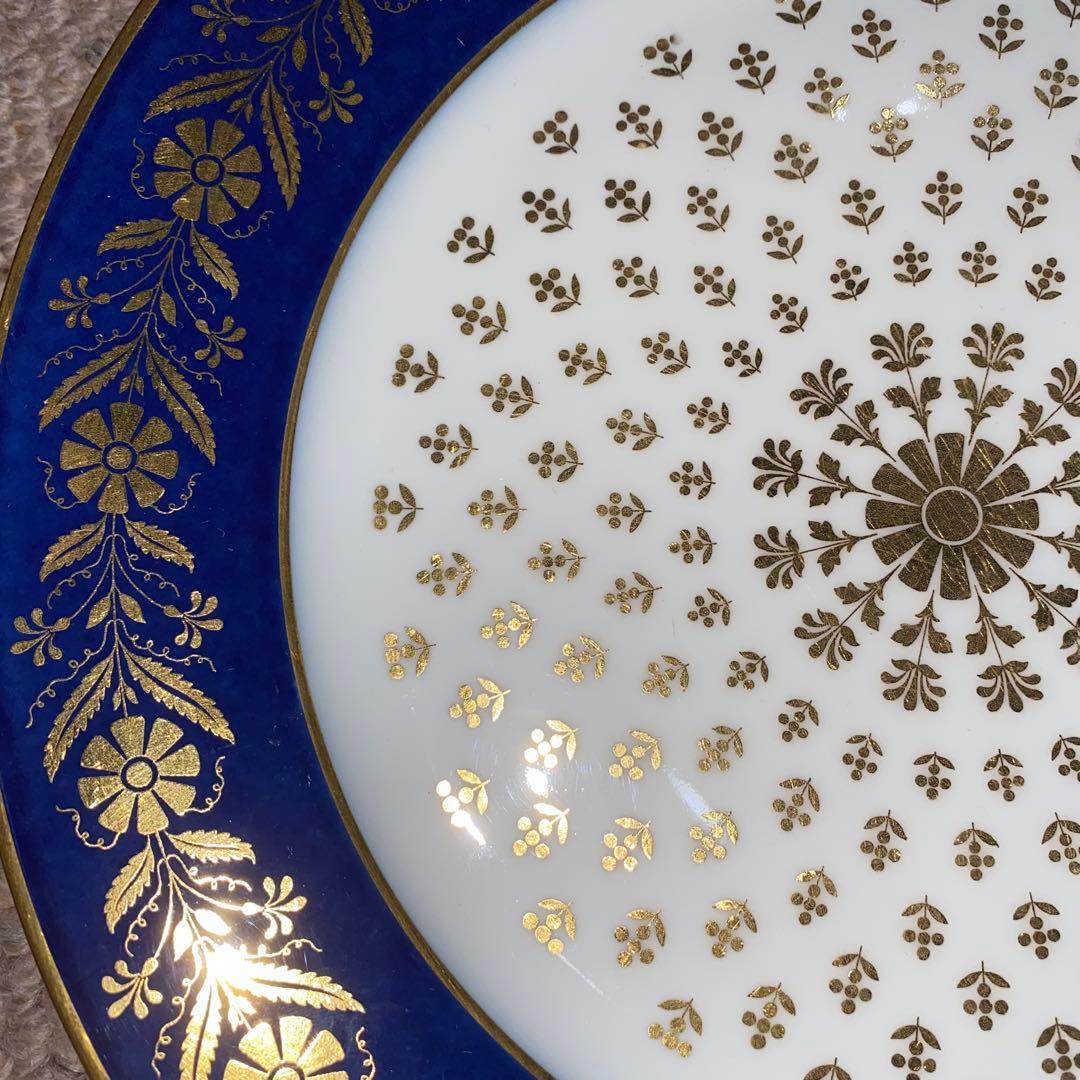 セーブル 大皿　セーブル ブルー　24cm 1834年製