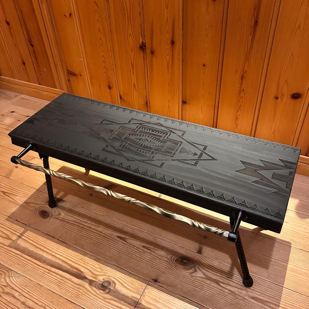 No.6 ソロテーブル アイアンミニテーブル ツイストハンガー付　ディスプレイ棚