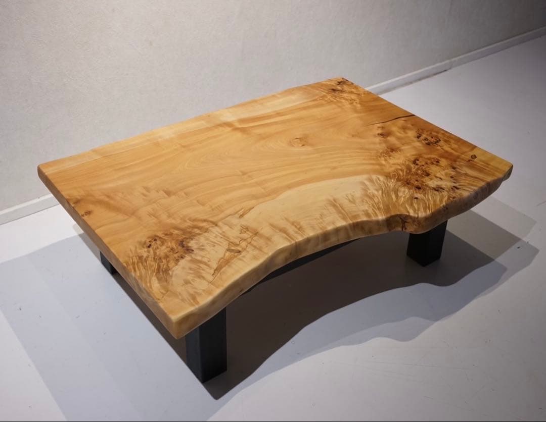 【12/7までの販売】一枚板　ローテーブル　アイアン　座卓