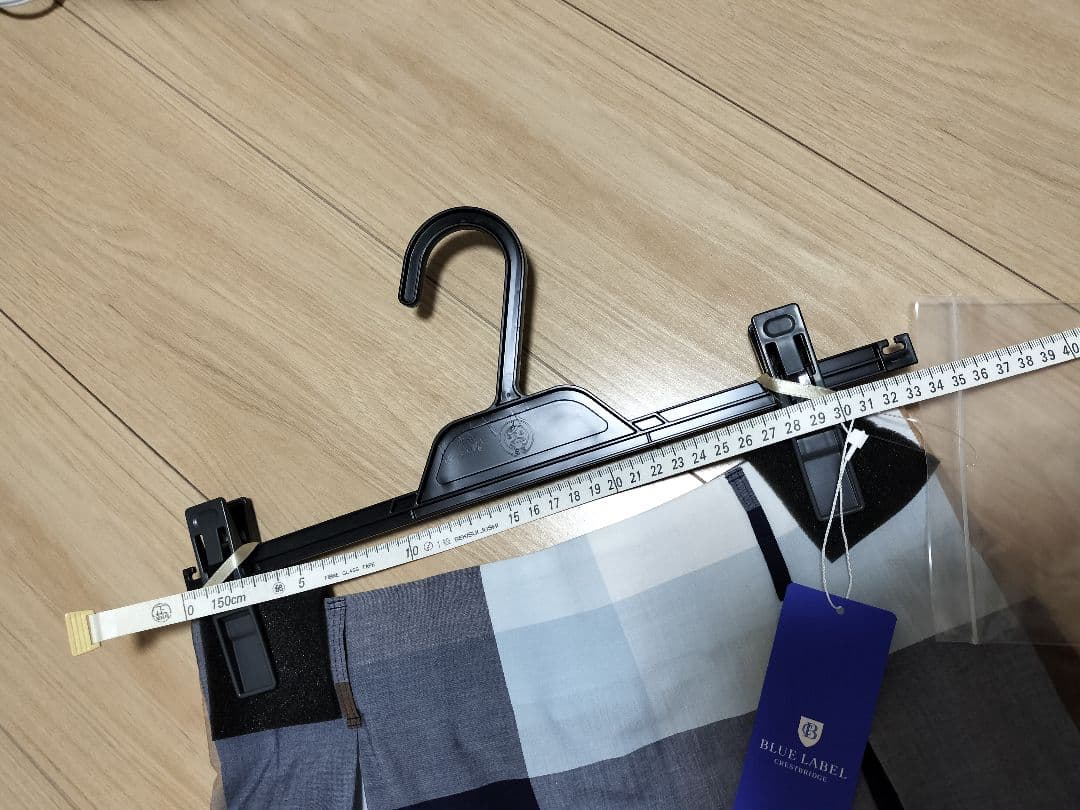 未使用タグ付き　ブルーレーベルクレストブリッジ　スカート　ブルー系チェック