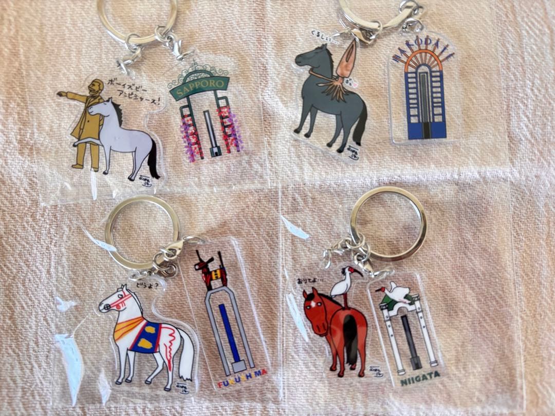 JRA全場コンプリートセット ご当地アクリルキーホルダー おがわじゅり