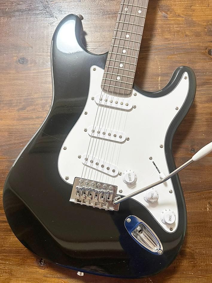 ケース　アーム付き　ストラトタイプ　エレキギター　ブラック