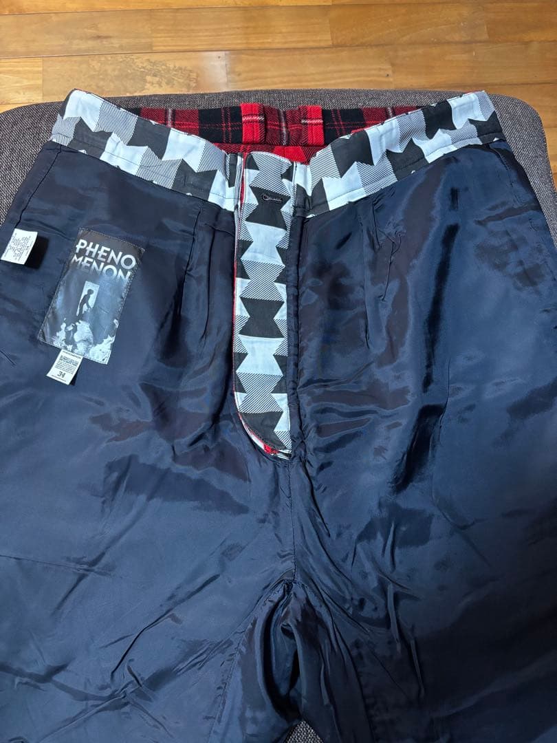 PHENOMENON フェノメノン 赤黒チェック サルエルパンツ