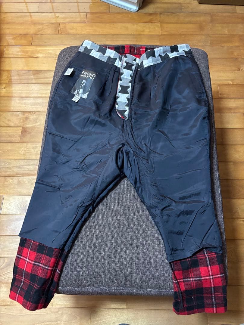 PHENOMENON フェノメノン 赤黒チェック サルエルパンツ