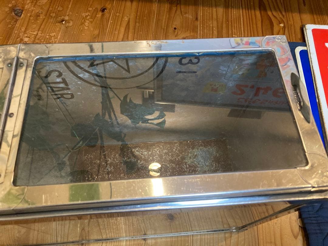 昭和レトロ　駄菓子屋 ブリキケース ガラスディスプレイTAMAHASHI⑤