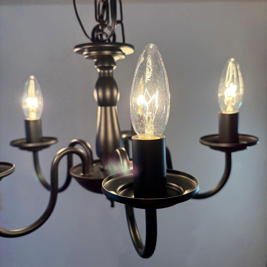 キシマ シャンデリア 5灯 レトロ アンティーク調