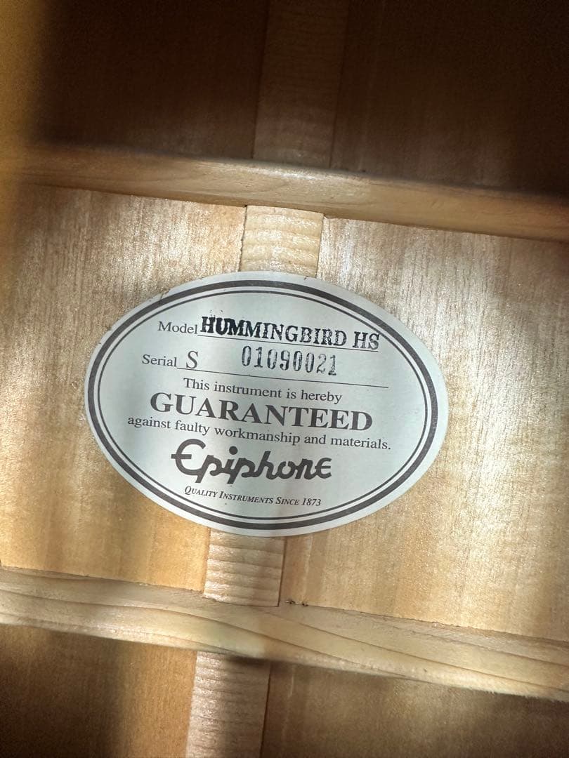 すずめの涙 希少Epiphone Hummingbird Aged
