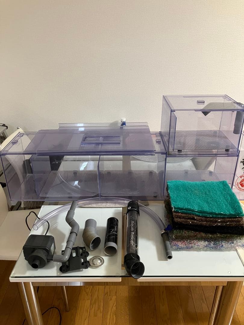 ぷぅ工房120cmアクリル上部フィルターセット 引き取り限定　良さん
