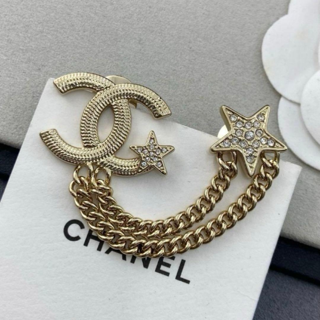再値下！美品♪CHANELシャネル　スター　流れ星モチーフが可愛い　ブローチ