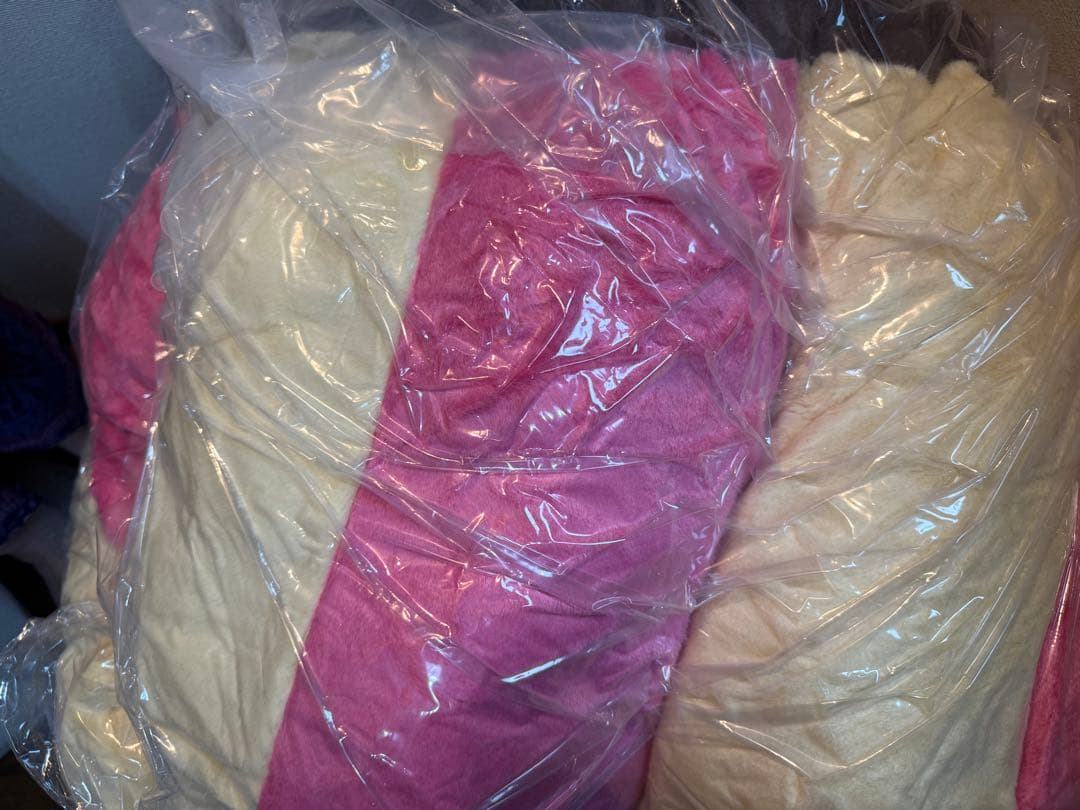 村上隆 2m クッション　ピンクアイボリー　ブラウン　カイカイキキ