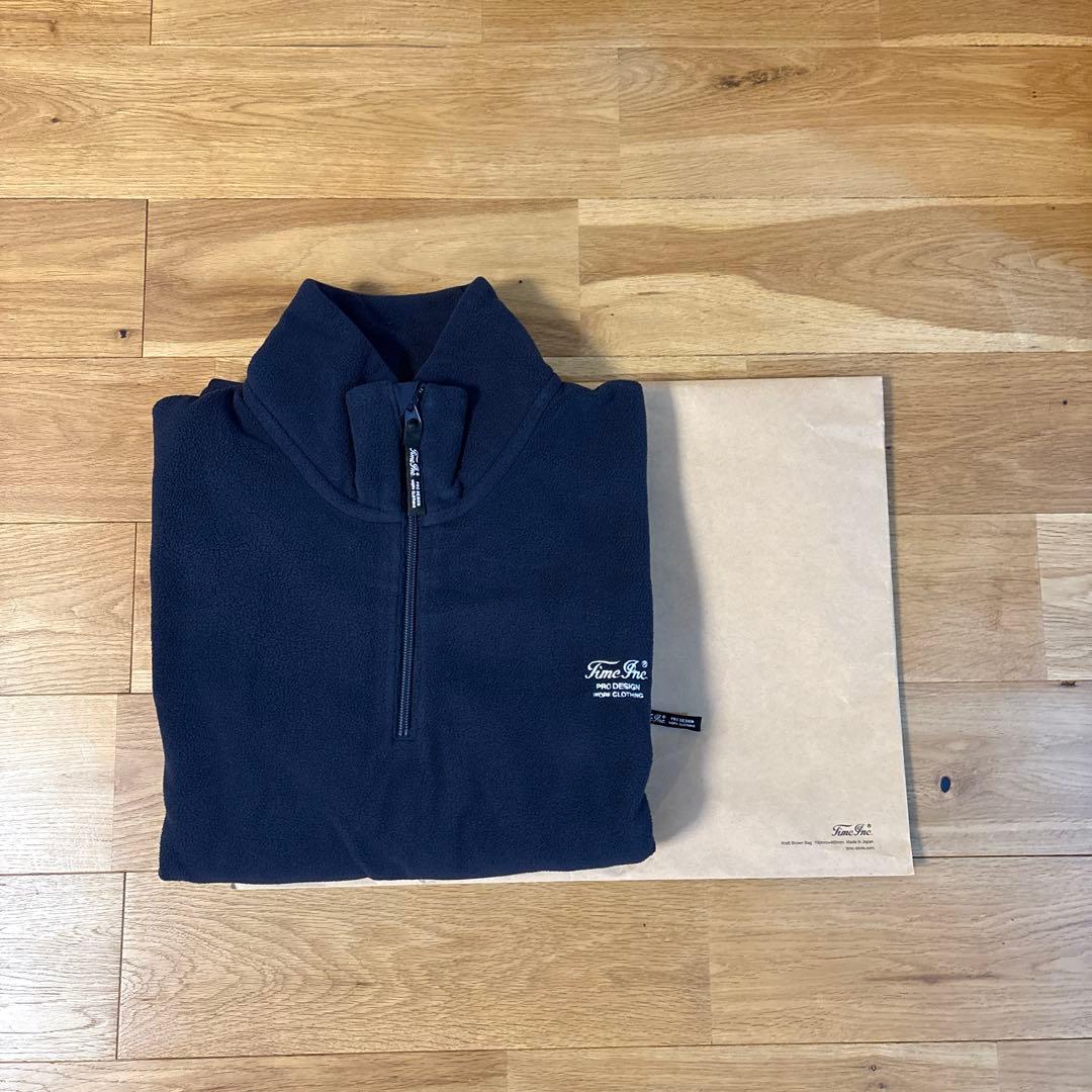 Timc inc Fleece Navy ハーフジップフリース