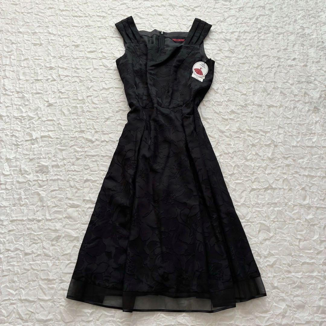 プレフェランス 花柄ノースリーブワンピース ジャケット 44 大きいサイズ