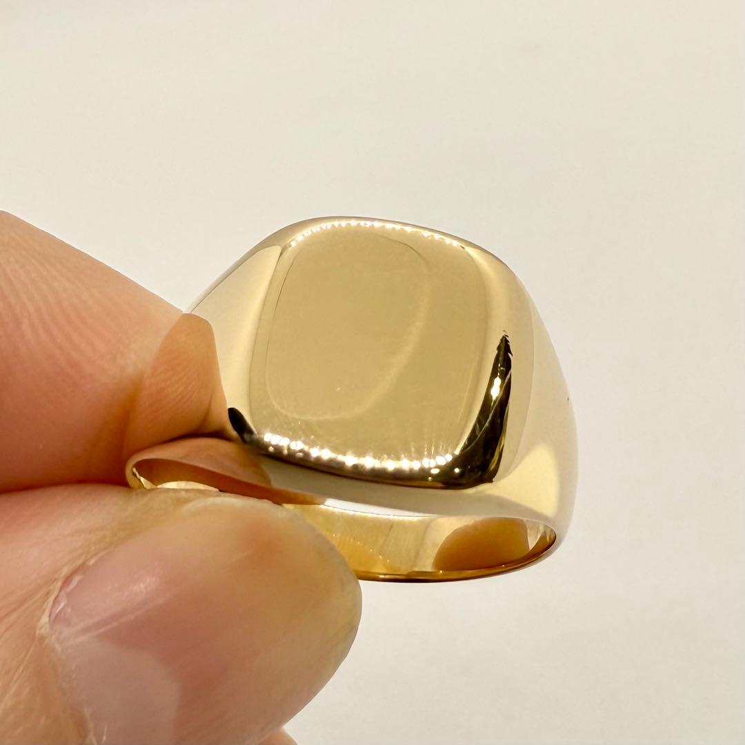 K18 印台リング 10.10g サイズ19 送料無料