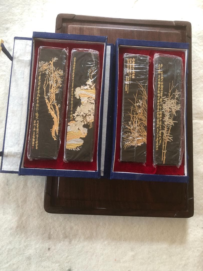 101油煙 大サイズ 177g/本×4 (呉昌碩の書画入)