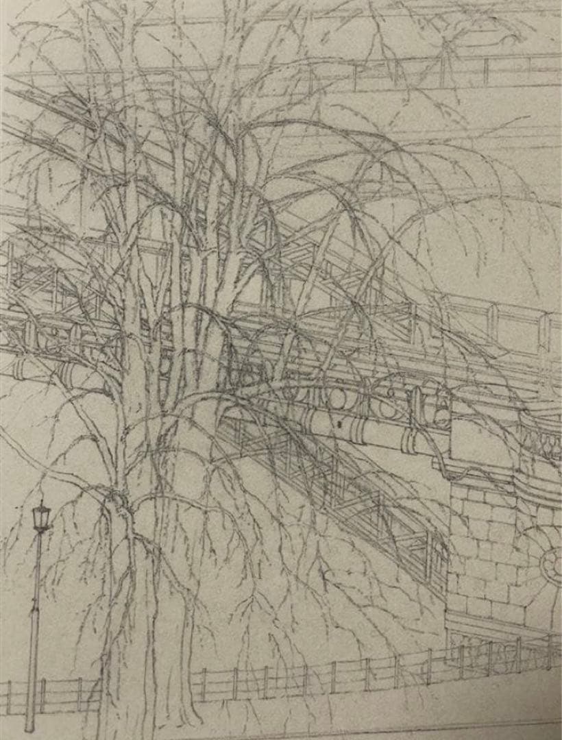 「真作」田渕俊夫「旅の窓からⅧ-Ⅵ橋」銅版画　53/80　1996年