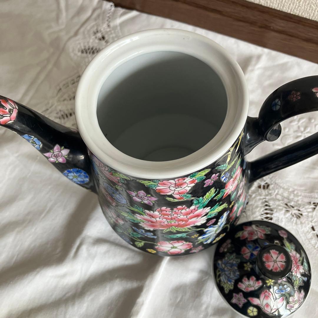 中国景徳鎮　09 コーヒーセット　シュガーポット&ミルクピッチャー付き