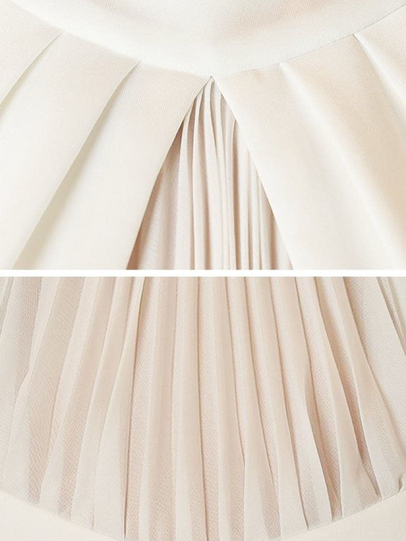 Veautt サテンドレス　白　XSサイズ