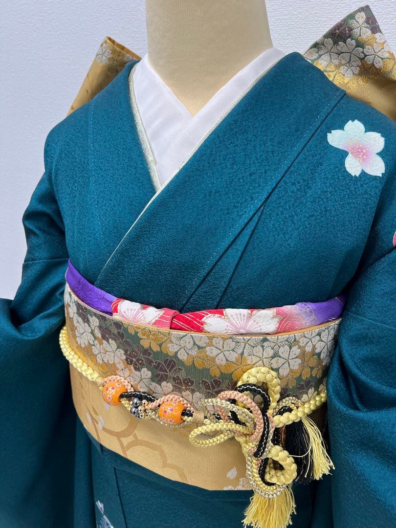 振り袖　フルセット　長襦袢付　成人式　お買い得　 金彩加工　690