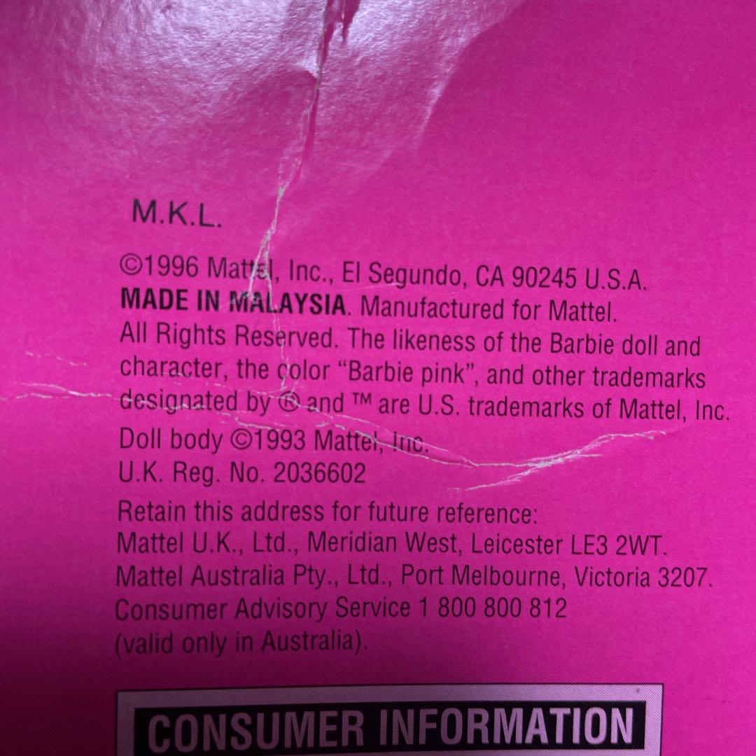 バービー　ベッキー　車椅子　1996年製　マテル　becky barbie