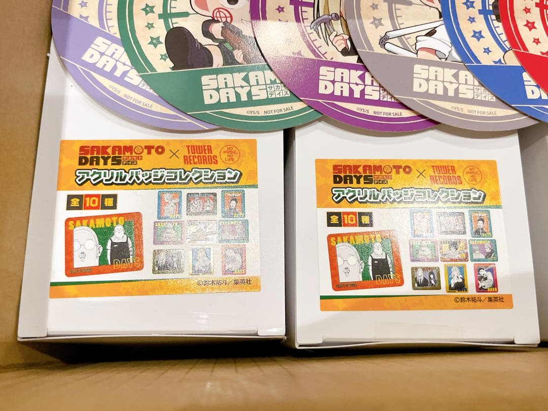 サカモトデイズ タワレコ アクリルバッジ 3BOX