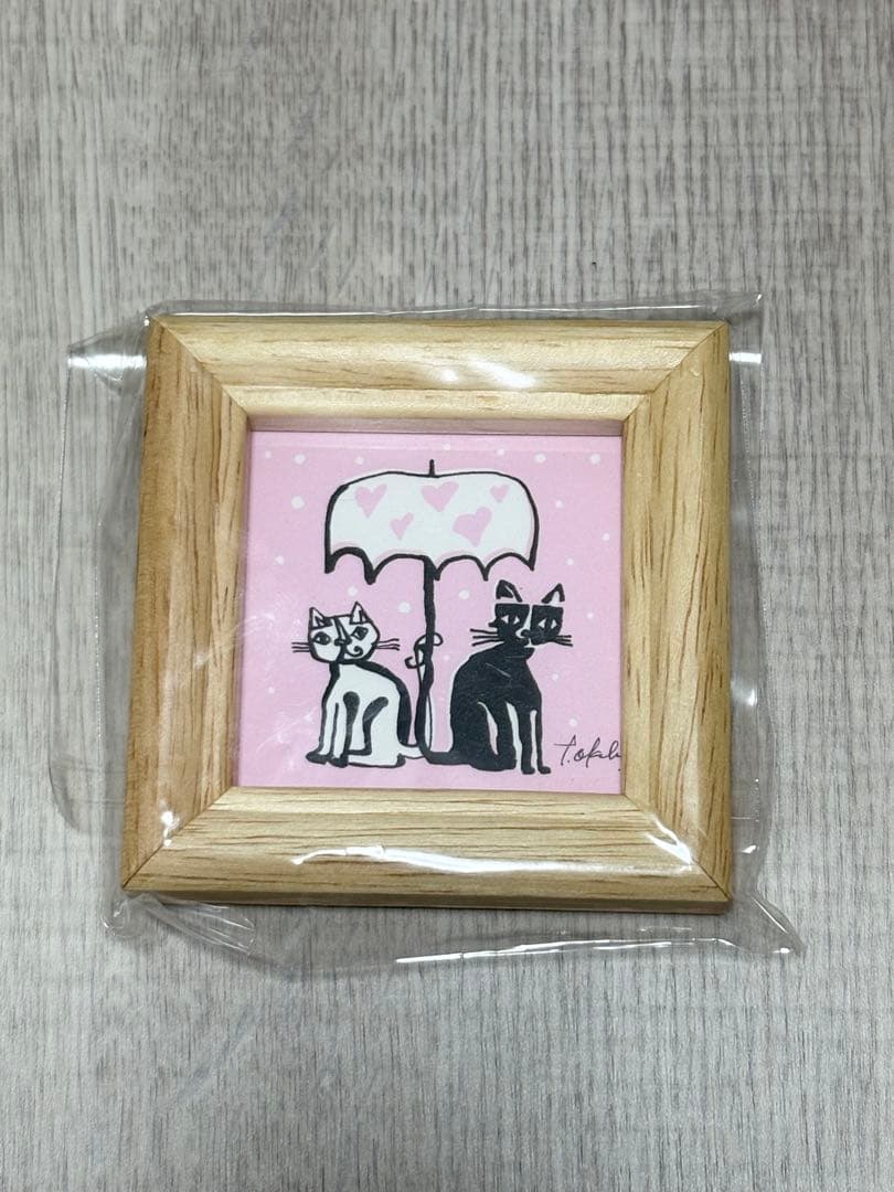 希少　おまけ付き　おかべてつろう　サイン入り　ジークレープリント　猫　アート