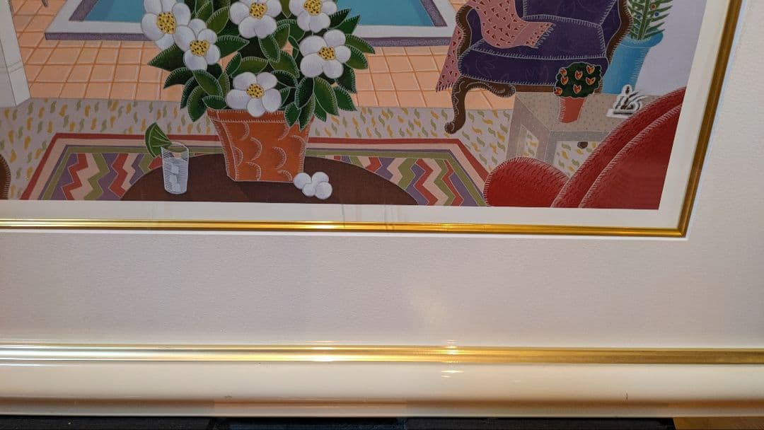 マックナイト「パームビーチ」額装ポスター美品❣