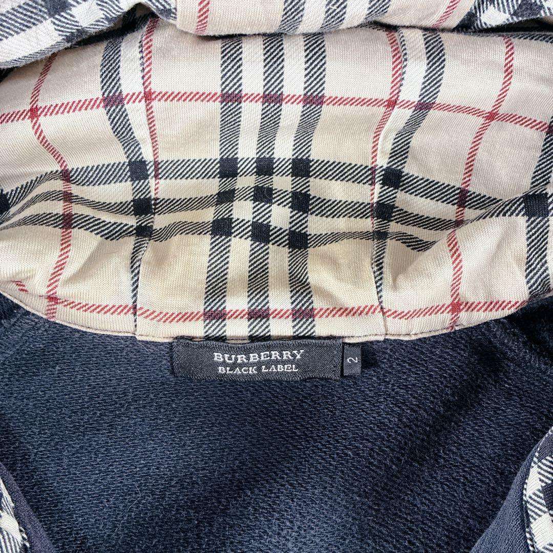 大人気 バーバリーブラックレーベル ラビットファー パーカー ノヴァチェック