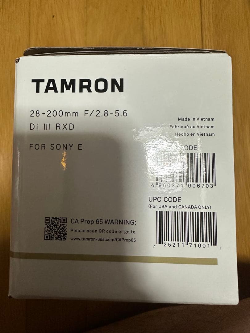 新品TAMRON タムロン 28-200mm F2.8-5.6 Di Ⅲ RXD