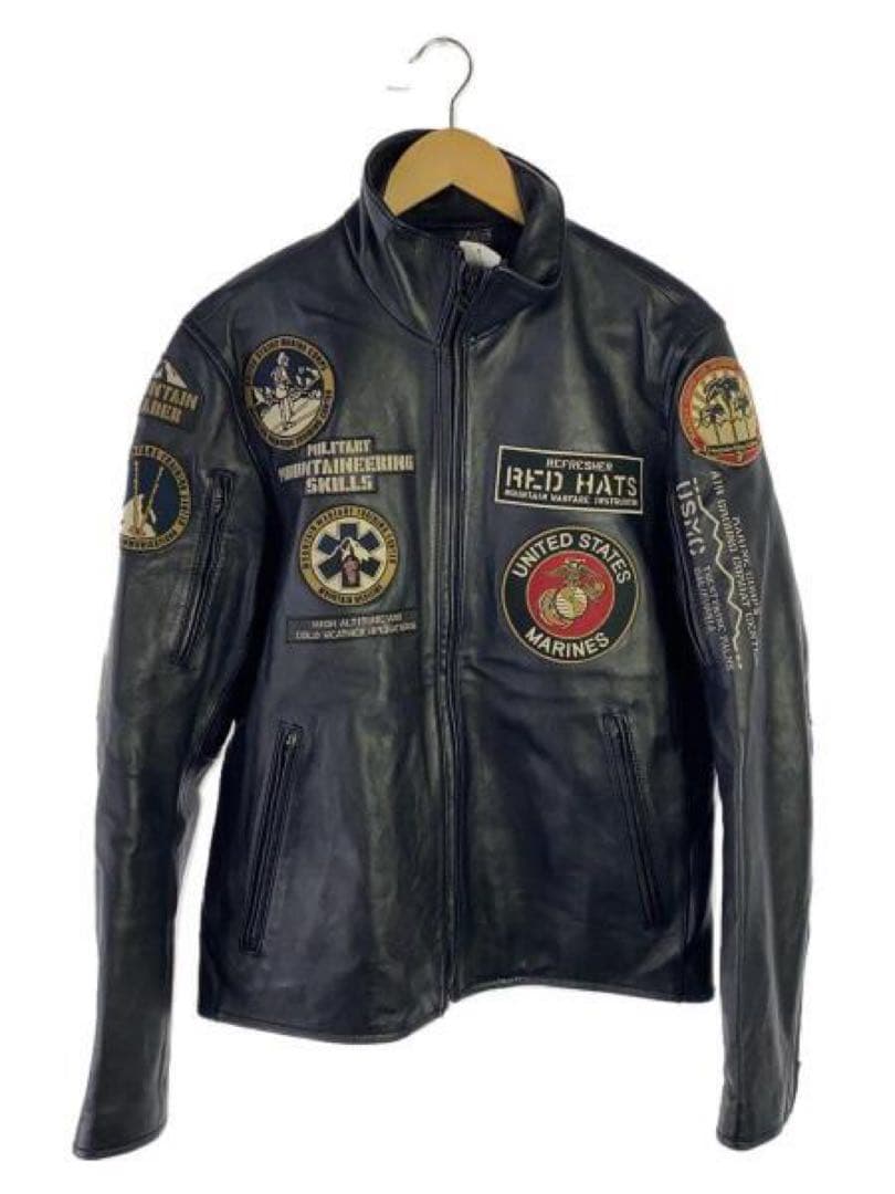 AVIREX シングルライダースジャケット ＸＬ　Leathers schott