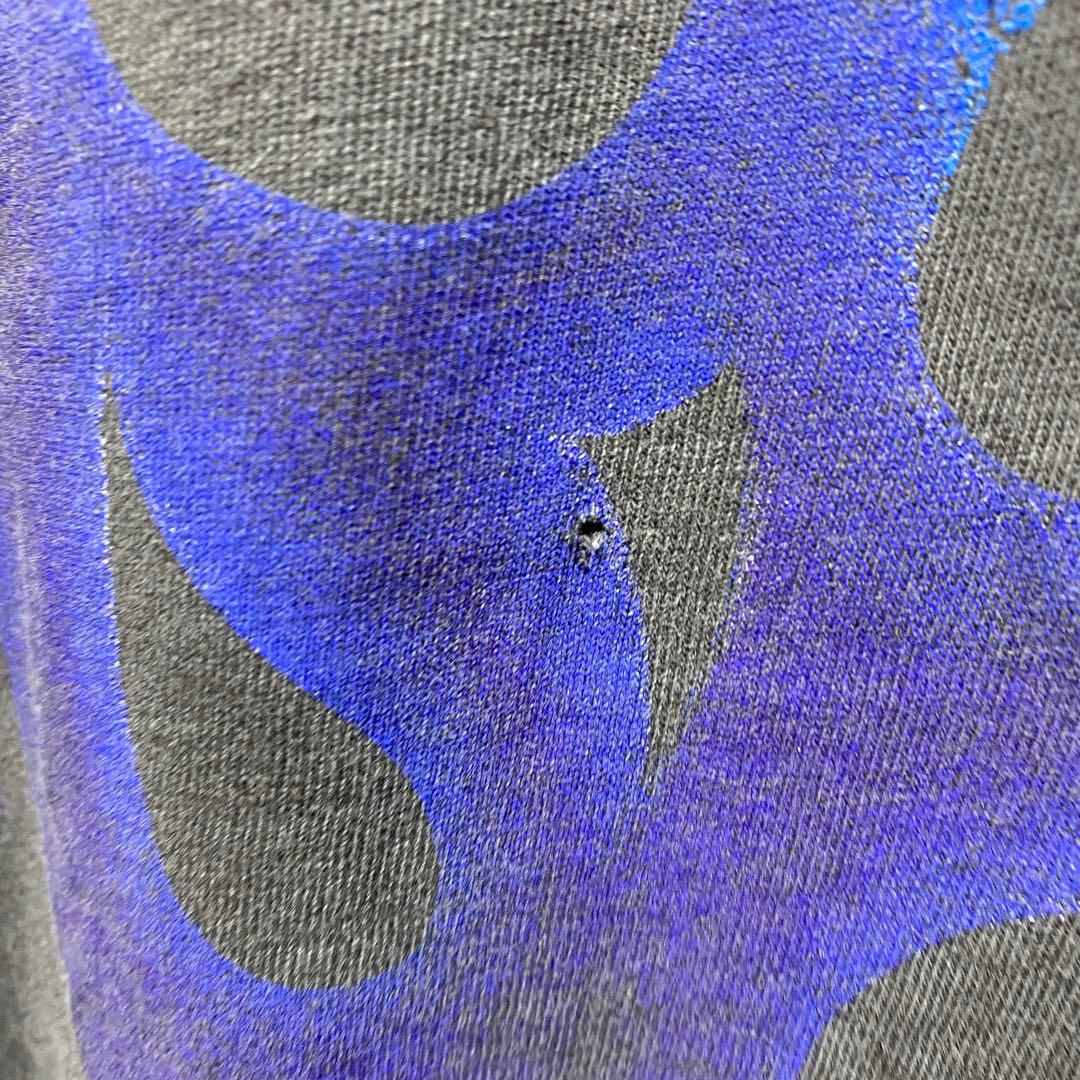 激鬼フェード ボロ 90s ハーレー ブルー フレイム ファイヤー flame