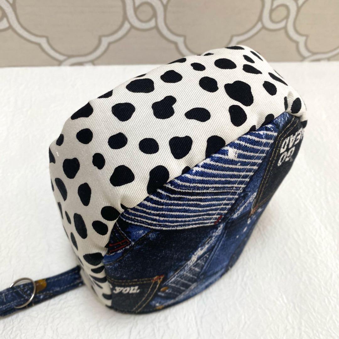 フクロモモンガポーチ　デニム　モモンガポーチ