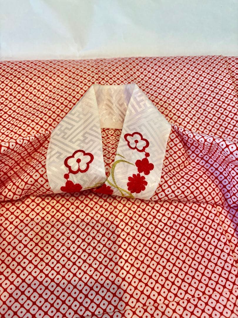 【美品　総絞り】7歳向け・正絹・総絞りのお着物セット　七五三　クリーニング済