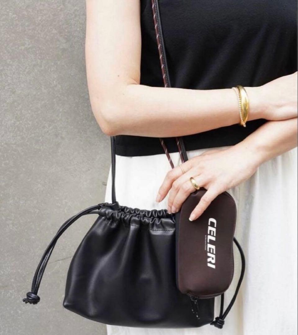 新品DeuxiemeClasseドゥーズィエムクラスセルリ　レザーポーチ バッグ