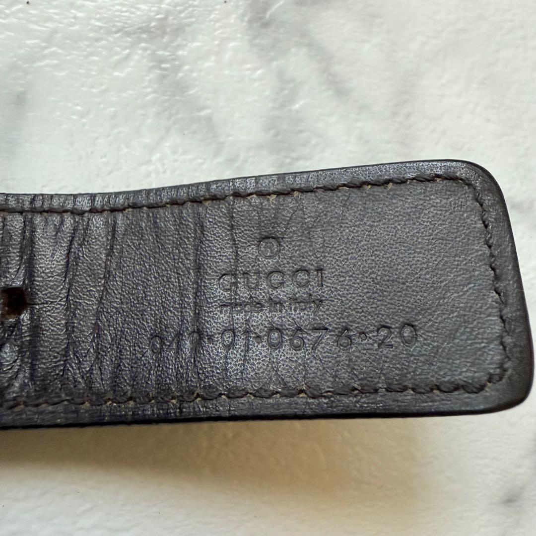 グッチ ロゴ プレート レザー リード 首輪 セット ブラック 中型犬　大型犬