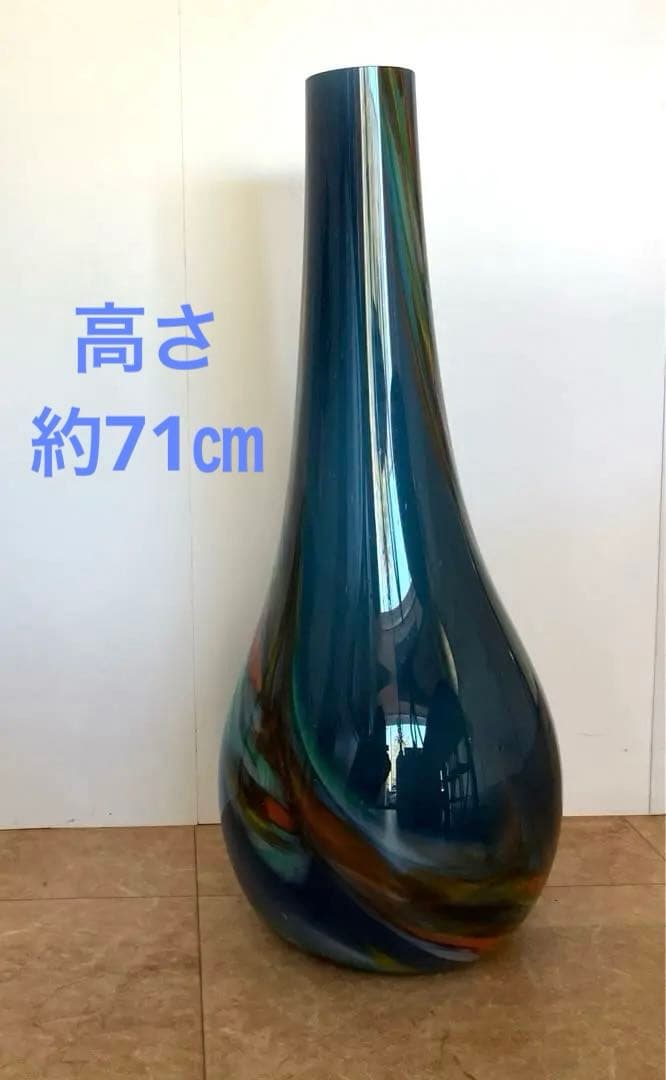大きなガラス花瓶　　高さ71㎝　特大サイズ　フラワーベース